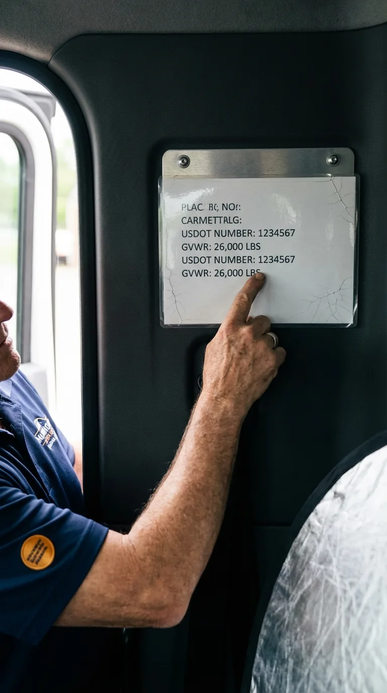 USDOT licensing placard verification in Wildwood